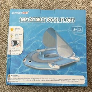 Inflatable Baby Pool Float with Canopy